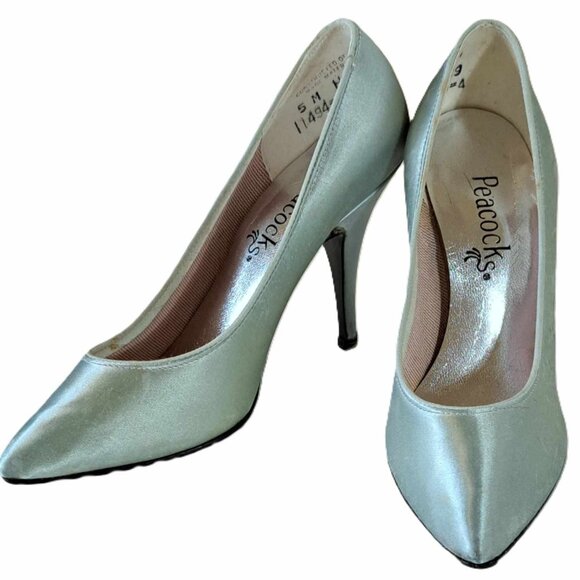 Vtg 1950s Blue Frost Pumps 5 NOS - Picture 1 of 7